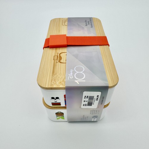 Disney Pixar Marvel Unified Bento Box Bamboo Lunch Snack Containers 100 Years - Picture 4 of 5