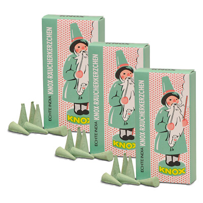 3er Pack Knox Räucherkerzen ''Tannenduft'' Ostalgie Design 3 x 24 Stück