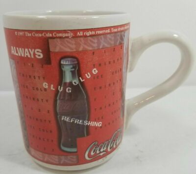 1997 Gibson COCA COLA Coke Glug Glug Refreshing Always COFFEE/TEA/SOUP/ MUG