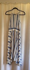 Nine West Women’s S Striped Sleeveless Fit & Flare Dress Knife Pleat