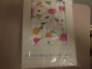 floral muslin crib sheet