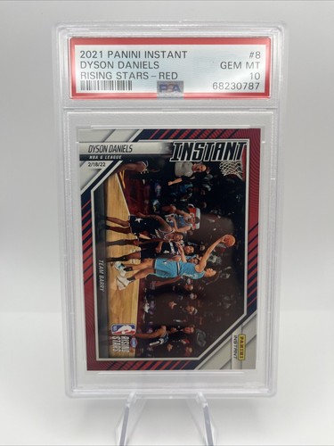 2021-22 PANINI INSTANT DYSON DANIELS RC 1ST NBA CARD RED #73/99 PSA 10 GEM!