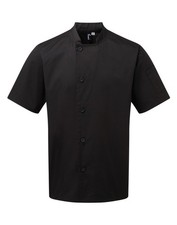 Image of Premier Chef's essential short sleeve jacket - 5-button wrap-over fastening