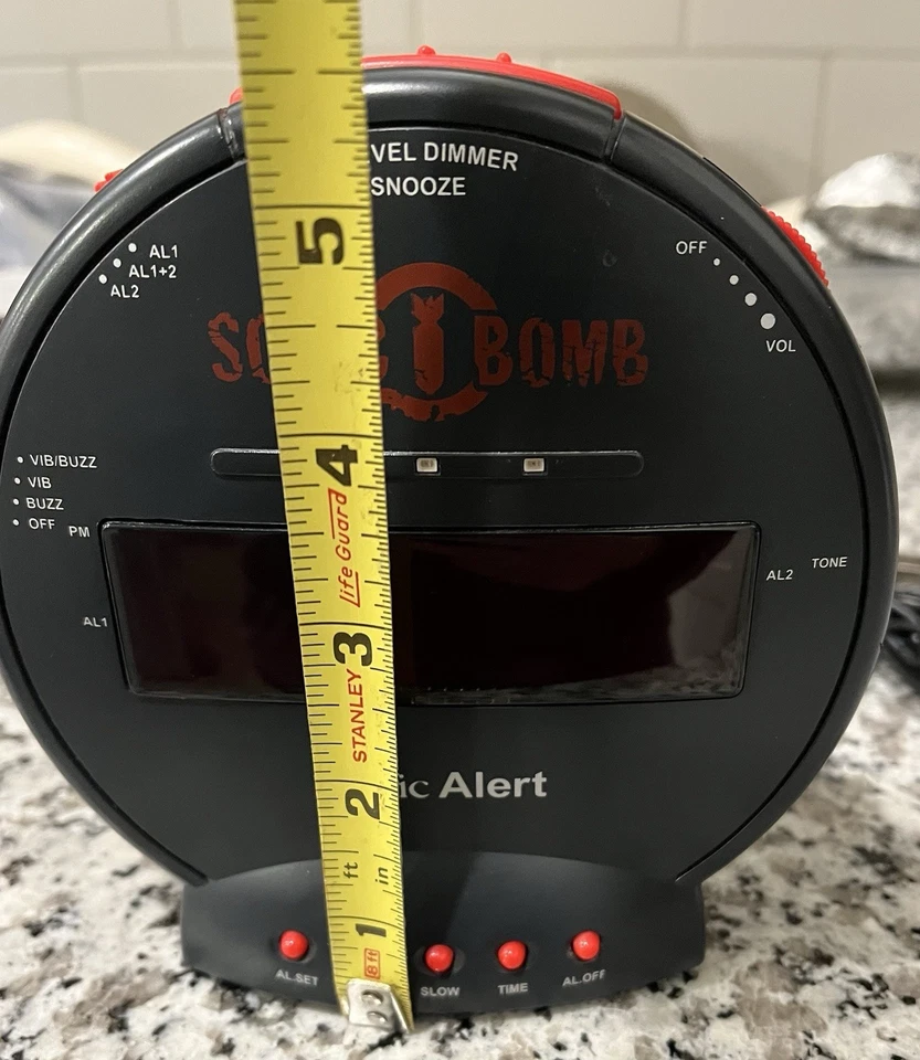 Sonic Alert “Sonic Bomb” Extra‑Loud Alarm Clock w/ Bed Shaker (Dual Alarm) - Image 3 of 4