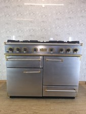 ALL GAS FALCON 110CM RANGE COOKER IN STAINLESS STEEL AND GOLD. Ref--ED327