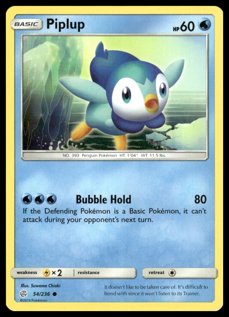Piplup 54/236 SM - Cosmic Eclipse Pokemon TCG NM