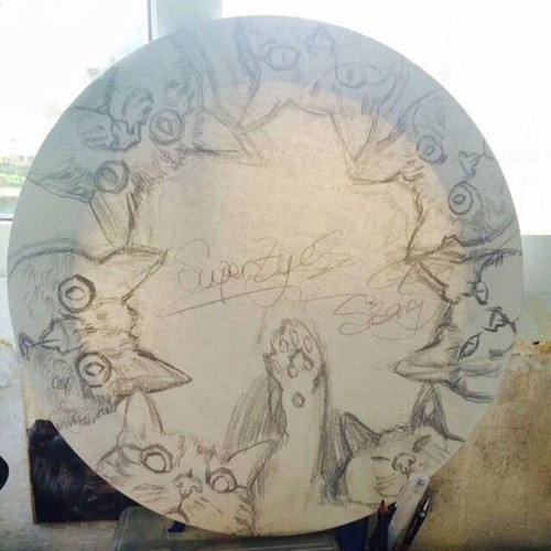 1Pcs Blank Round Painting Canvas Pure Cotton Painting Boards Drawing Panels - Picture 6 of 14