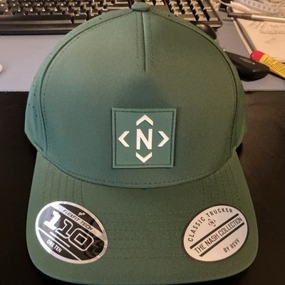 Nash Collection Iconic Performance The Iconic Trucker Snapback Green Flex fit