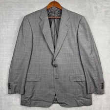 Ermenegildo Zegna 15 Milmil 15 Grey Windowpane Plaid Blazer Sport Coat Mens 44R
