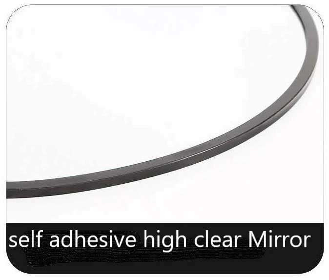 40cm Wall Mirror Self Adhesive Black High Clear Glass Mirrors Hallway Home Deco - Image 4 of 4