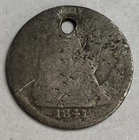 1841 Holed - Seated Liberty Half Dime - Exact Coin Imaged #SL214