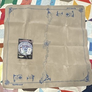 SpellGround Retro CCG Playmat Standard Playmat Tan/Blue
