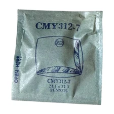 NOS Germanow-Simon Benrus Crystal CMY312-7 SEALED FOR PARTS 24.1mm x 21.3mm