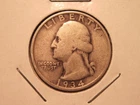 1934 WASHINGTON QUARTER, SILVER, FREE SHIPPING (#819D)