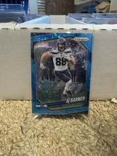2025 Panini Prizm #297 AJ Barner No Huddle Blue #/125 Seattle Seahawks