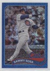 2024 Update 1989 Topps Chrome Silver Pack Blue Refractor 136/150 Sammy Sosa 18k3