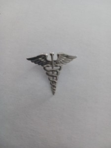 Caduceus Medical Staff Symbol 2 Prong Pin