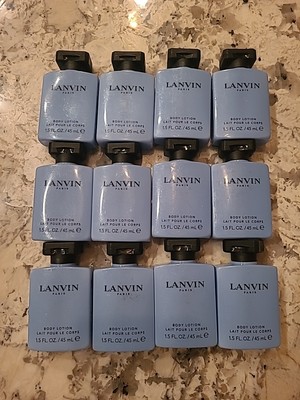 12-New LANVIN Paris Body Lotion Bottles Travel Size St Regis Hotel 1.5oz
