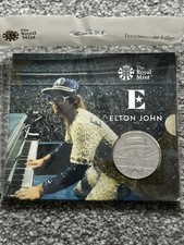 2020 Royal Mint Music Legends Elton John &pound;5 Coin BU Sealed Pack Dodgers Stadium