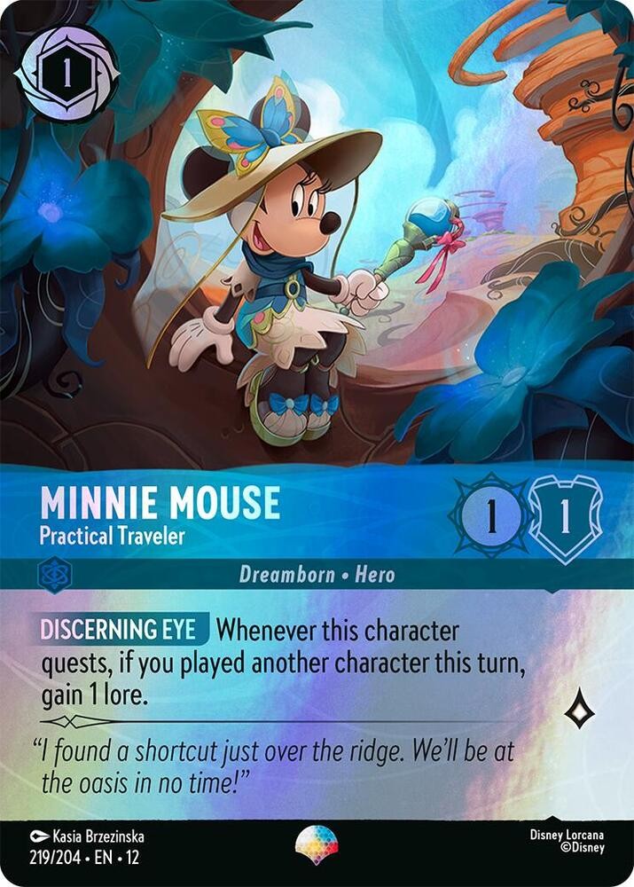 Minnie Mouse - Practical Traveler (Epic) 219/204 Wilds Unknown Epic NM Holo