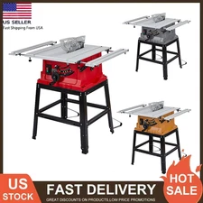 10 Inch Portable Benchtop Table Saw 15 Amp 5000RPM 90° Cross Cut 0-45° Bevel Cut