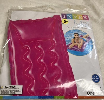 Intex Adult Pool Mat 27'' x 72''  Hot Pink Relax-A-Mat New Pool Foat