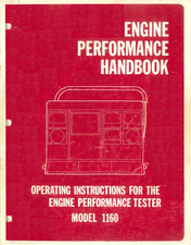 Sun 1160 Engine Analyzer Performance Tester Handbook Owners Manual Booklet Sun 1160 Engine Analyzer Performance Tester Handbook Owners Manual Booklet