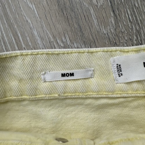 Mango Light MOM Ankle High Waist Yellow Denim size 2 - Picture 4 of 10