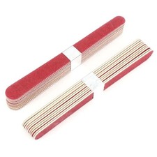 Nail Buffer - Professional Double-Sided Files for Nail Care - 10 Pack Wood
