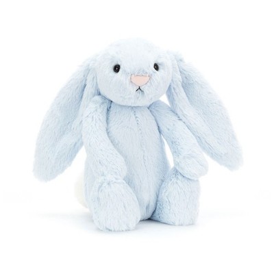 NWT Jellycat Bashful Blue Bunny Light Blue Polyester Toy 14in with