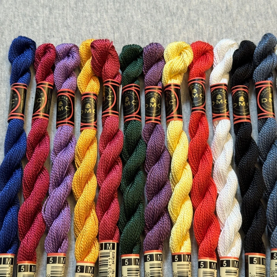 20 DMC Coton Perle Size 5 Thread 100% Cotton Assorted Colors No Repeats - Image 2 of 4