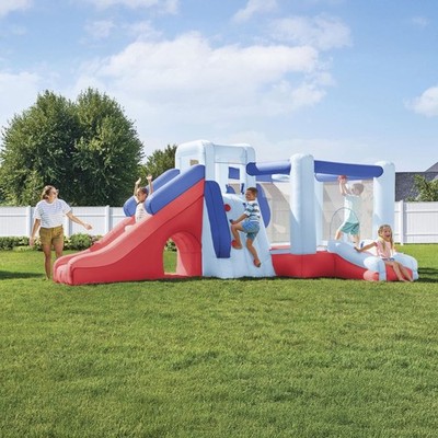 Member s Mark Climb 'n Bounce Kids Inflatable Mega Bounce House Red/Blue