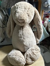 Old Jellycat Huge Bashful Beige Bunny With Tag & whiskers