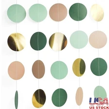 Emerald Green Glitter Paper Garland 10ft Hanging Decorations Party Events New