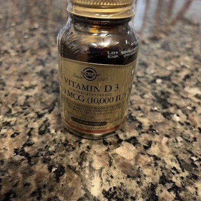 Solgar Vitamin D3 Cholecalciferol 250 mcg 10000 IU 120 Softgels