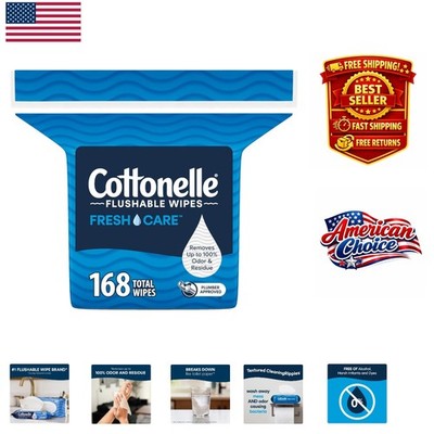 Complete Clean with Fresh Care - 168 Flushable Wipes for Daily Hygiene & Comfort