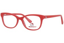 Hello Kitty HK365-1 Eyeglasses Youth Girl's Watermelon Red Full Rim Cat Eye 48mm