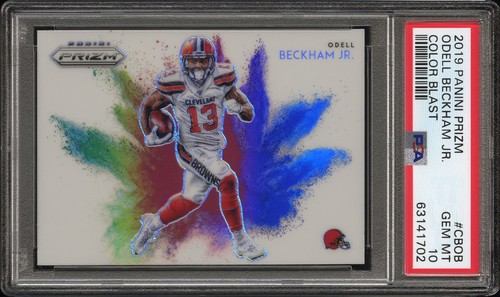 2019 Panini Prizm Odell Beckham Jr. Color Blast (Card #CB-OB) graded PSA 10 Gem