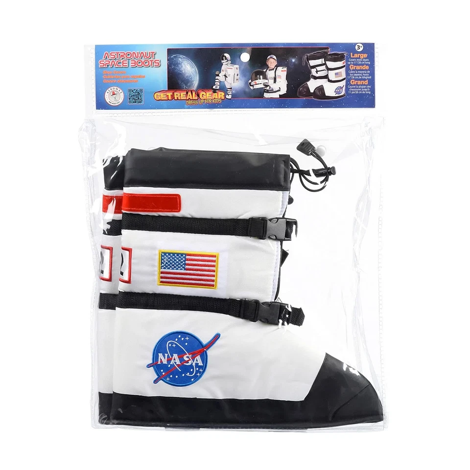Botas de astronauta, talla pequeña, blancas, con parches de la NASA Foto 2 de 4