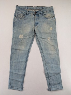 GOOD JEANS Herren Jeans W36 Hellblau Denim Distressed vintage batman syria