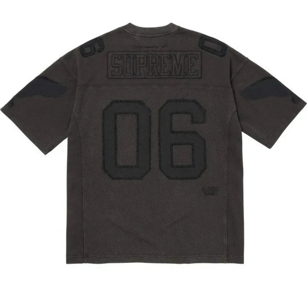 トップス Supreme x MM6 Cotton Football Jersey M Supreme x MM6 Maison Margiela Cotton Football Jersey (Black) Men's