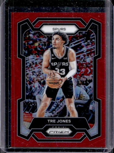 2023-24 Panini Prizm Tre Jones Prizm Red #/299 Spurs
