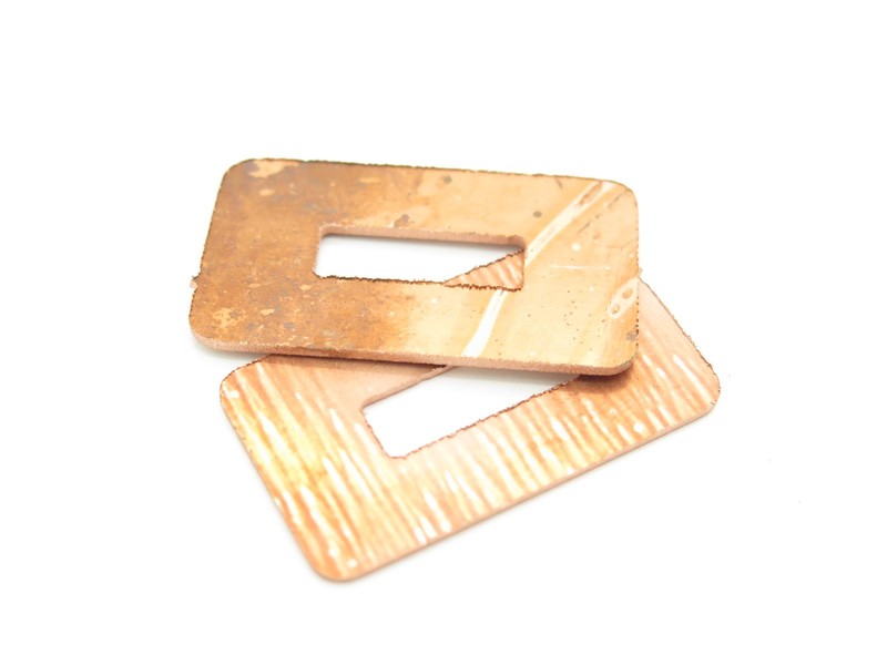 Lot of 2 - USA 0.040 Copper Spacer Fixed Blade Knife Handle Making Part