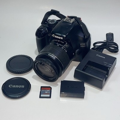 Canon EOS 1100D DSLR Camera W/ EF-S 18-55mm Lens 16GB Card Battery Tested
