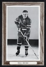 BILL HICKE NEW YORK RANGERS WOODGRAIN BEEHIVE HOCKEY- -NEAR MINT