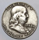 1958-D Franklin Half Dollar - Very Fine - Details - #2130EB