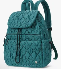 CLUCI Puffy Quilted Backpack Purse for Women, Casual Lightweight Daypack for Wom