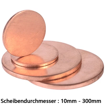 GOO BETTTER T2 Massives Reines Kupfer Scheiben Ronden Kupferscheibe Kupferronde Cu Scheibe