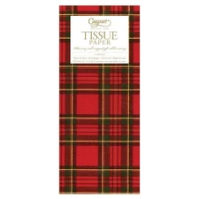 ROYAL PLAID Caspari & The Met deluxe gift tissue paper, 4 sheets (20" x 30") NIP