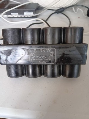 Burndy 1PLD600-4 Insulated 4-Port Wire Connector, 4AWG-600KCMIL